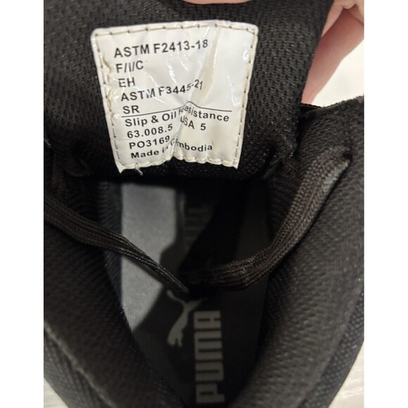 MENS PUMA SAFETY FRONTCOURT MID COMPOSITE TOE BLACK - Picture 7 of 9